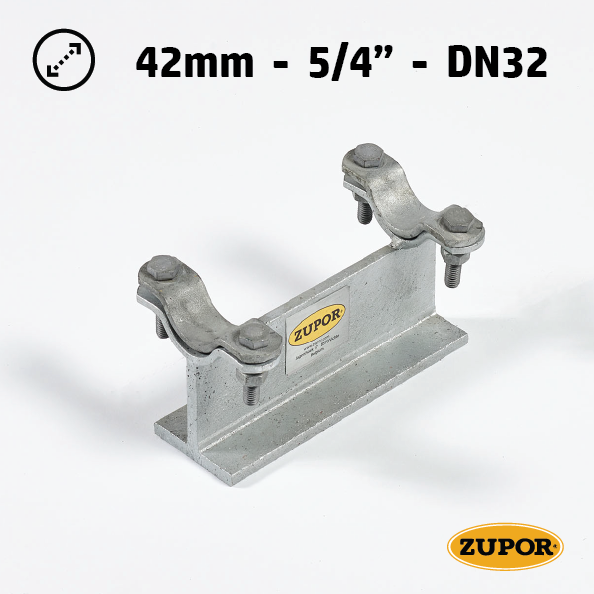 Glijdende pijpschoen T100 L250 - Ø42 - 5/4" - DN32