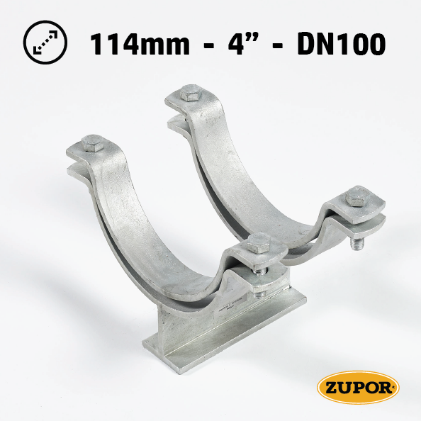 Glijdende pijpschoen T100 L250 - Ø114 - 4" - DN100